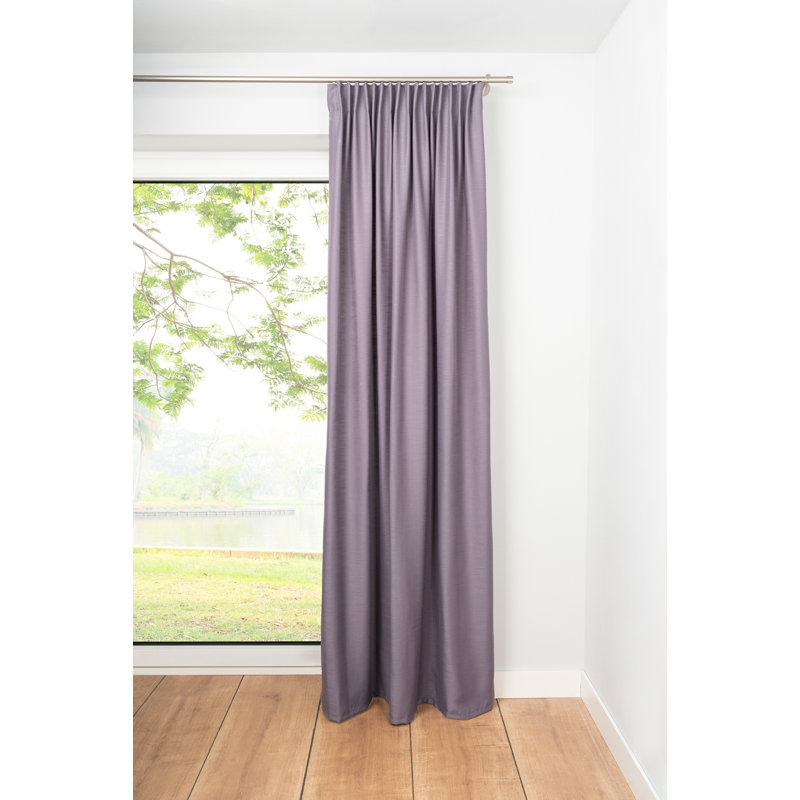 Save Tab Top Semi Sheer Curtain, Blackberry, 300 W x 135 D cm