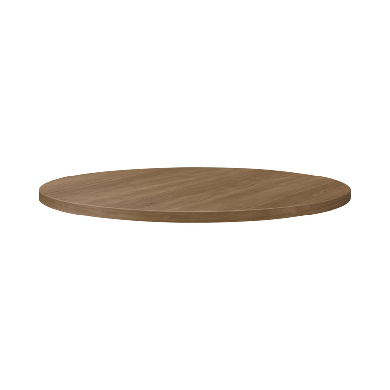 Between 36'' L Round Breakroom Table, Black, Pinnacle