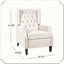 Fauteuil inclinable en tissu avec accoudoirs et dossier à oreilles-1398527500