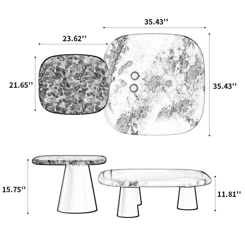 Ensemble de tables basses Modern