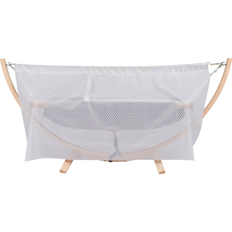 Hamac pour bébé Ario de qualité supérieure avec tissu 100% coton, couleur grise, 53,1 x 22,0 x 22,0 pouces | Structure robuste en bois à 100% pouvant supporter jusqu'à 44 lb | Idéal pour les nourrissons de 24 mois et plus, solution de sommeil sécuritaire et confortable
