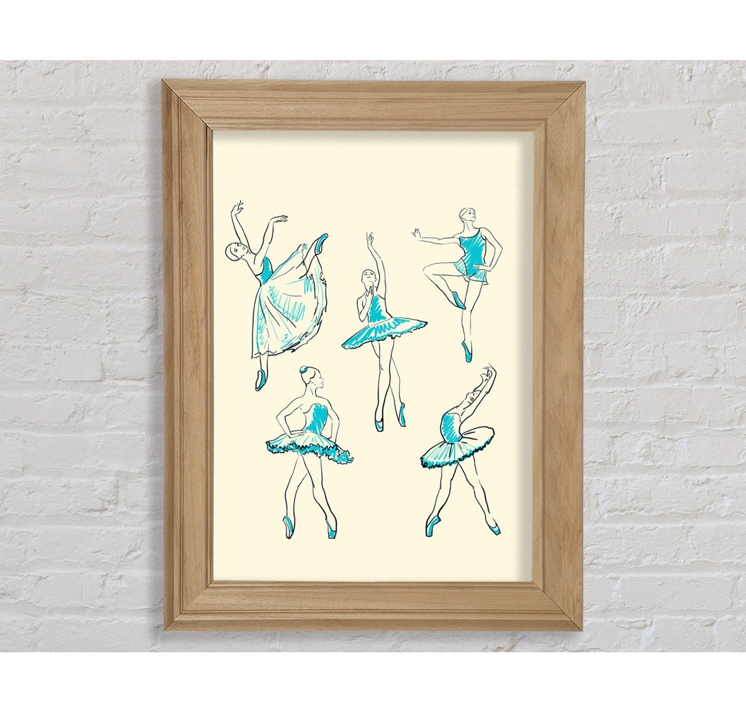 Gerahmtes Wandbild Blue Ballerina 3