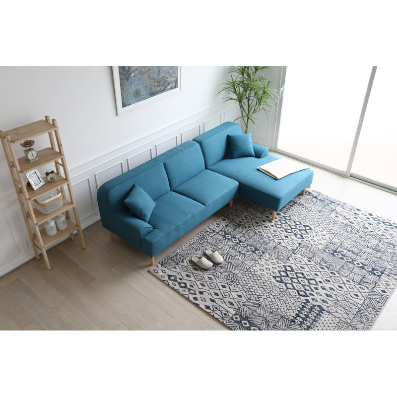Canapé modulaire Tanjun, Mélange de polyester bleu