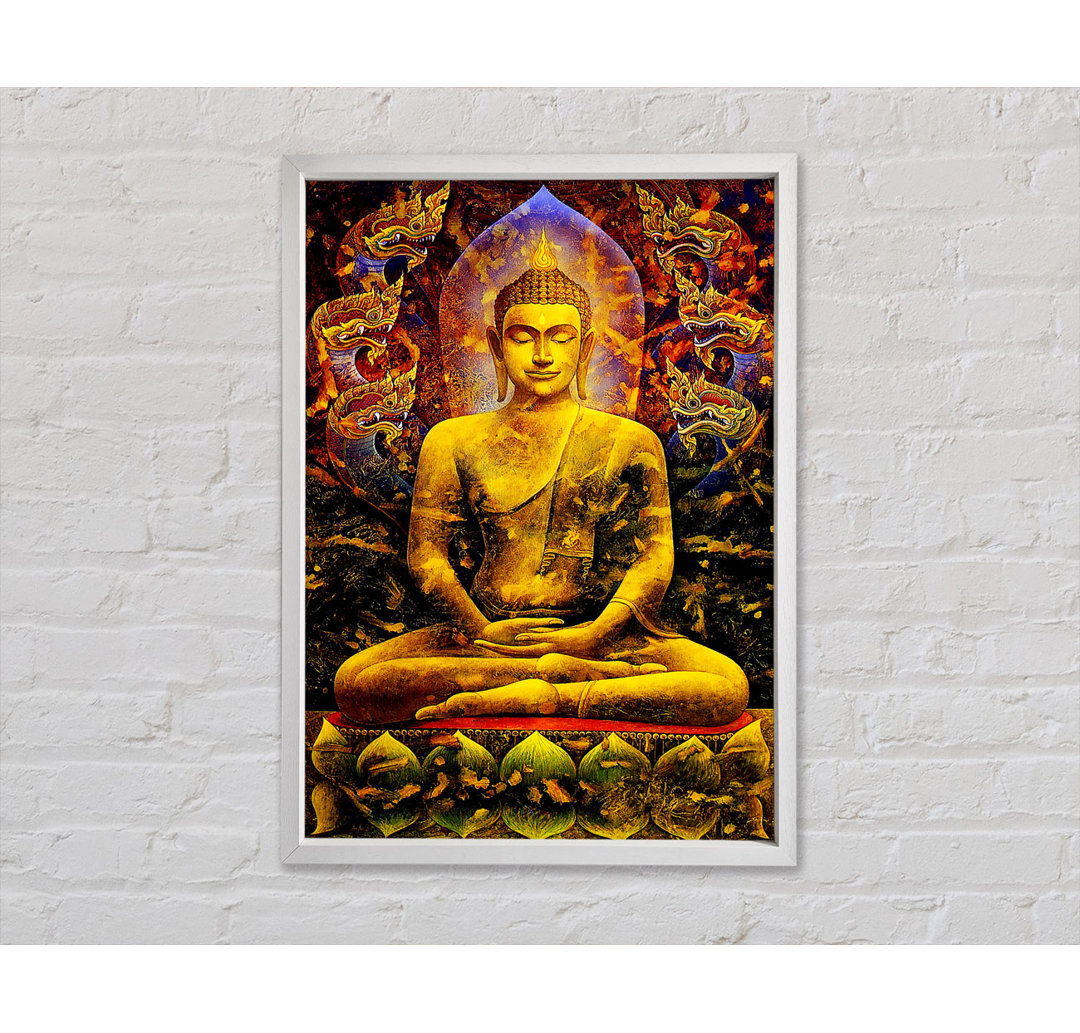 Meditierender Buddha Drachen - Druck