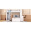 Lit mezzanine avec lit autonome, tablettes, bureau et garde-robe-267204997-267205007