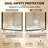 44-48" W x 70" H Framed Double Sliding Shower Door with with 1/4"(6mm) Explosion-Proof Clear Tempered Glass-92398401