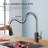 Pull Down Single Handle Kitchen Faucet with Accessories-62467306