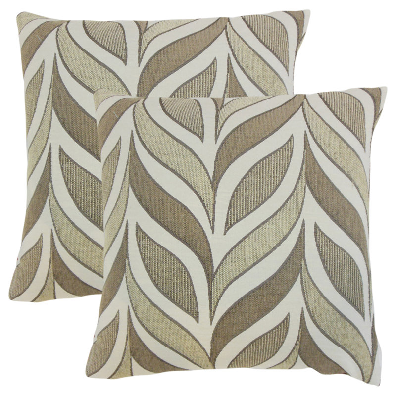 Geometric Reversible Throw Pillow, Driftwood