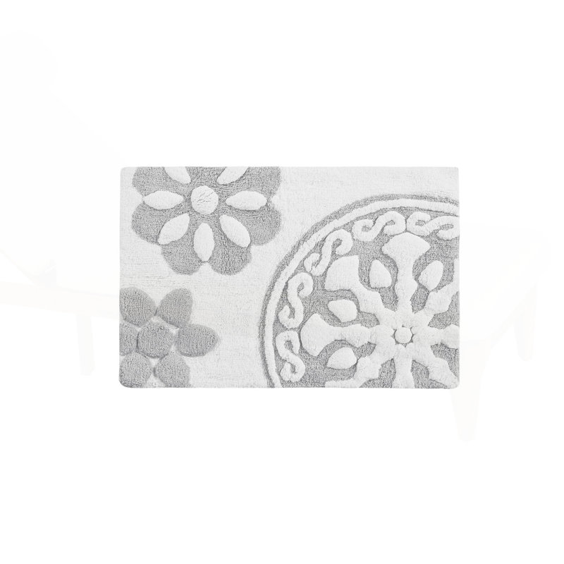 1- Piece 20x30" Medallion Cotton Tufted Bath Rug