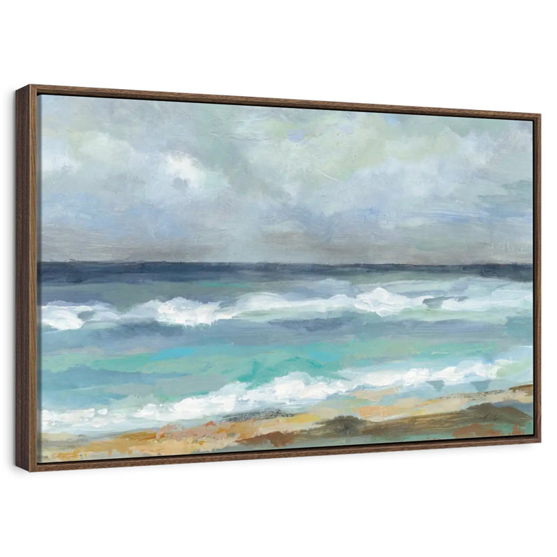 Jour de la mer, Cadre flottant noyer, 31 po x 21 po