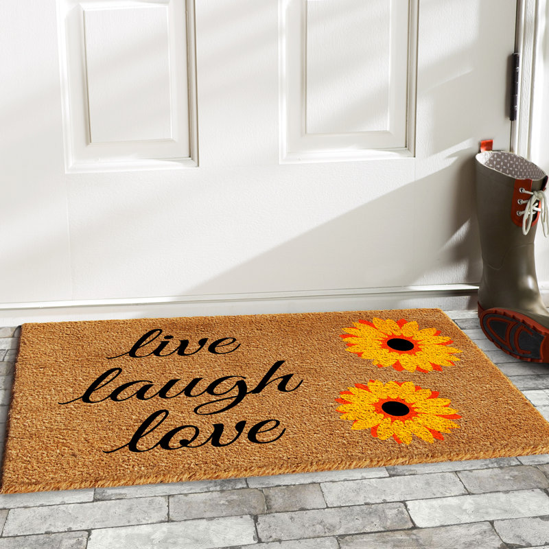 Tapis de porte anti-dérapant Bowden Sunflower, 2 pi x 3 pi