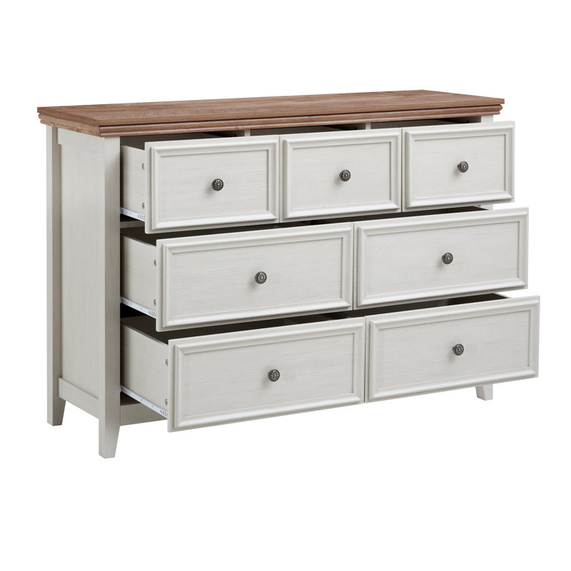 Commode moderne à 7 tiroirs, commode à tiroirs et rangement pour vêtements, armoire de rangement pour le salon, rangement pour commode de ferme BEIGE
