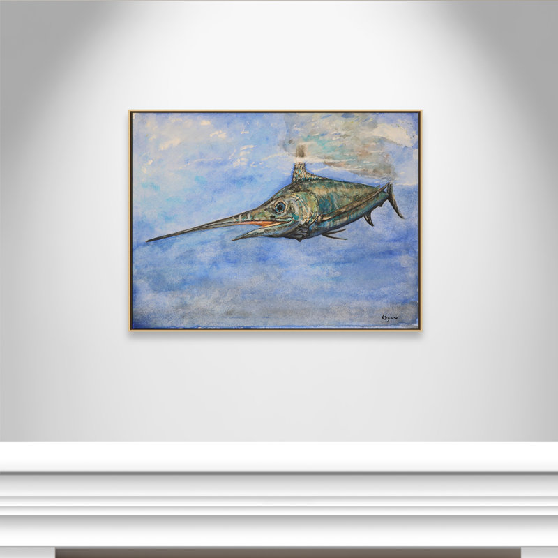 Impression Rashebia Marlin par Mike Ragan pour, Naturel, H 37,5 po x l 49,5 po