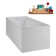 59" Streamline NS5880CH Soaking Matte White Stone Resin Freestanding Tub And Tray With Internal Drain In Polished Chrome