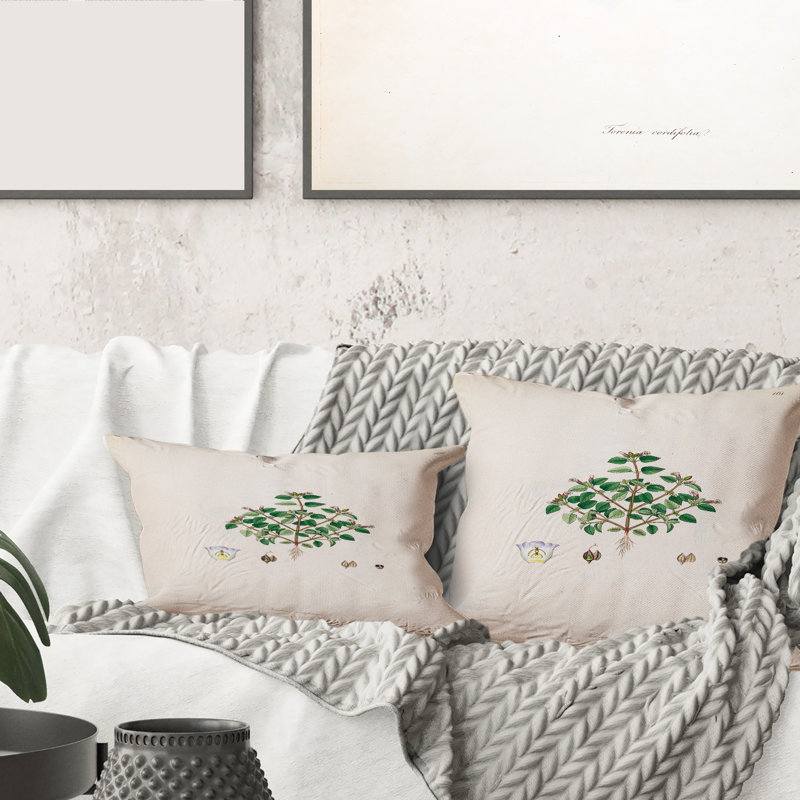 Coussin Vintage Plant Life, 16" x 16"