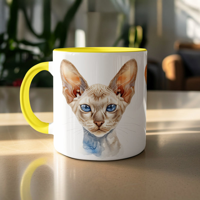 Ceramic Coffee Mug, 2, Yellow