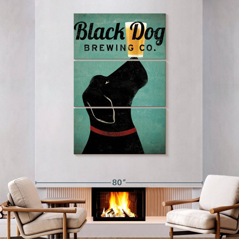Brampt Black Dog Brewing Co, H 74 po x l 48 po