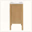 Armoire de salle de bain 18 po avec rangement, solution pour petit espace avec lavabo en céramique, tablette réglable