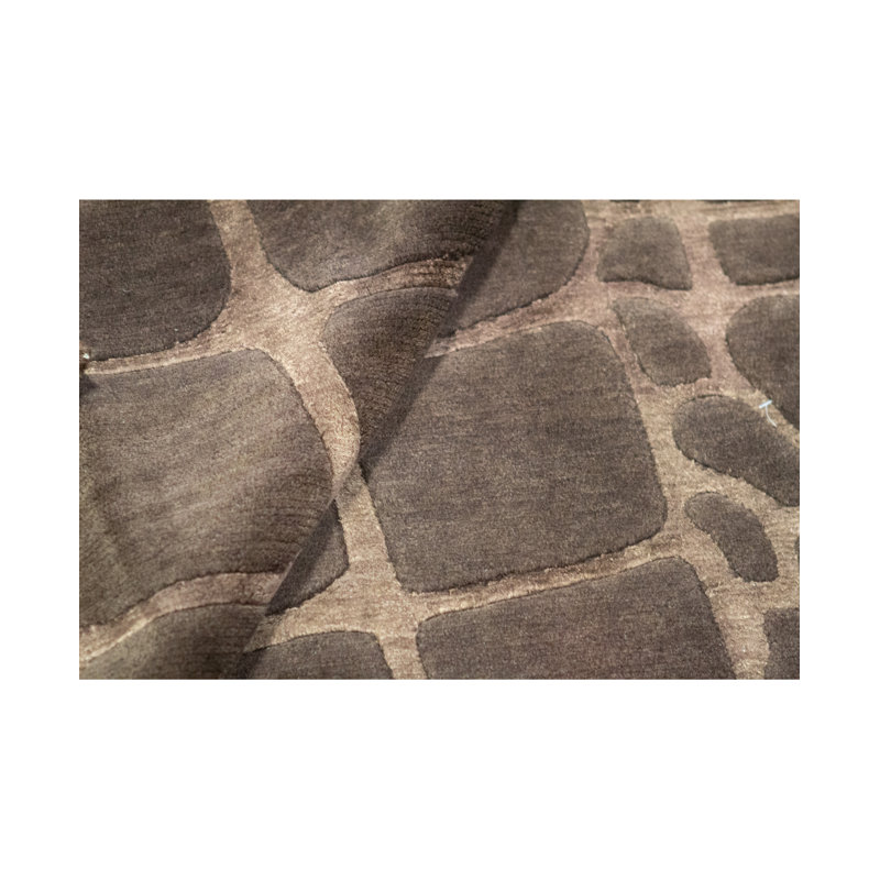 Animal Print Area Rug in Brown