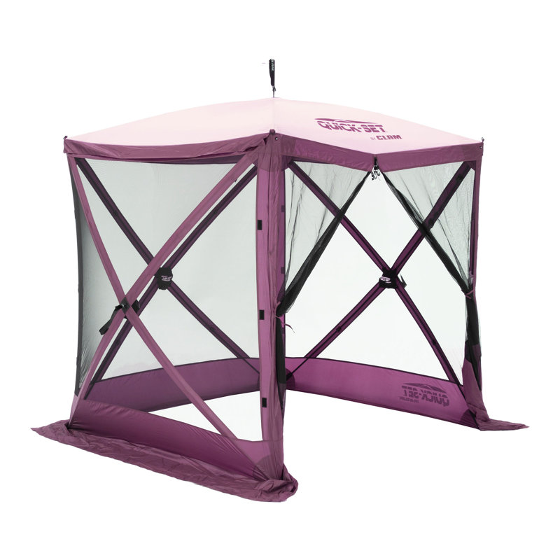 CLAM Quick-Set Pavilion Portable Outdoor Canopy Shelter, 12.5' x 12.5', Green