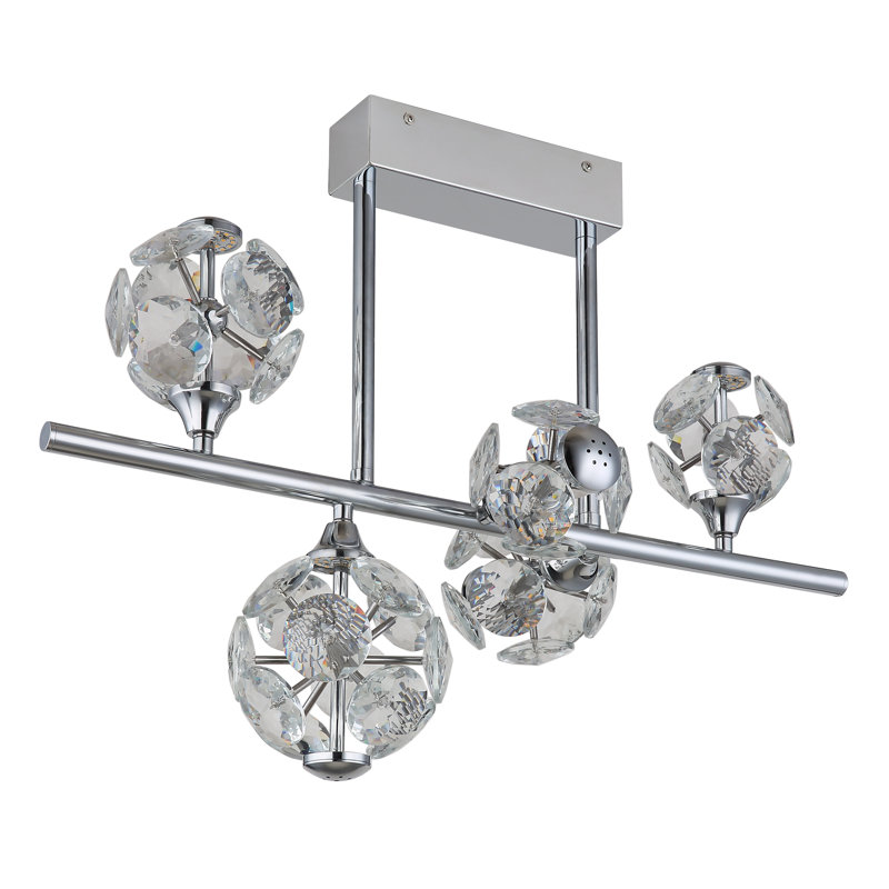 Crystal LED Flush Mount, Chrome
