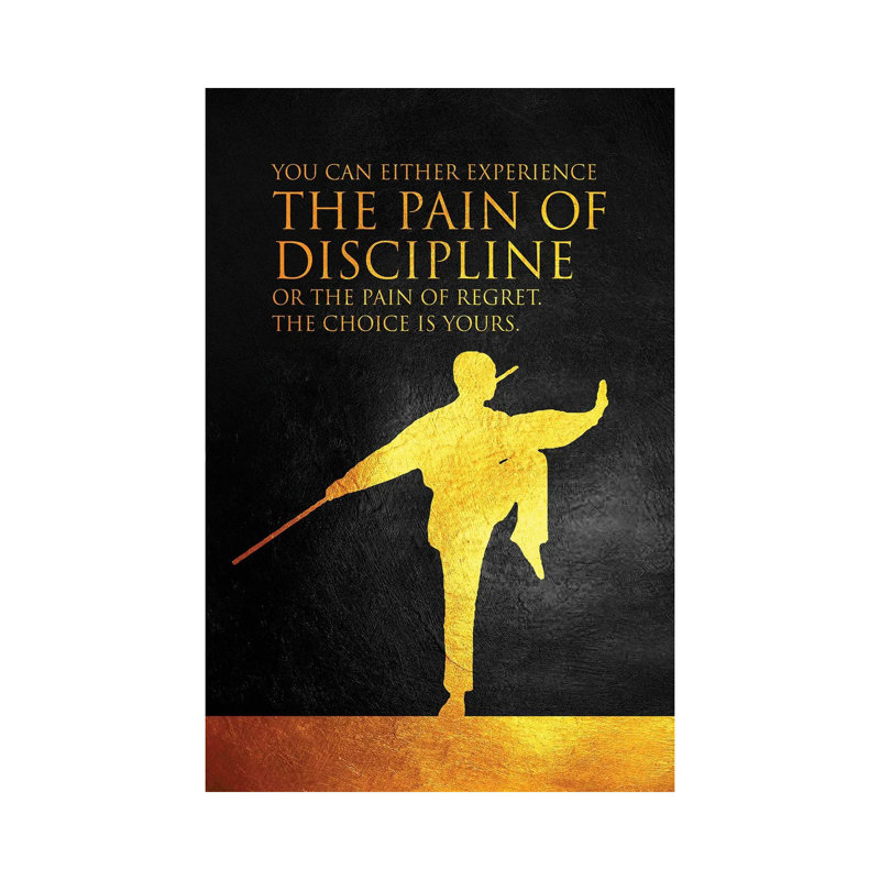 The Pain Of Discipline by Adrian Baldovino - Wrapped Canvas Painting, 66.04 cm H x 45.72 cm W x 3.175 cm D