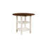 Table de salle à manger à hauteur de comptoir blanche et cerise foncée 1Pc avec 2 tablettes inférieures