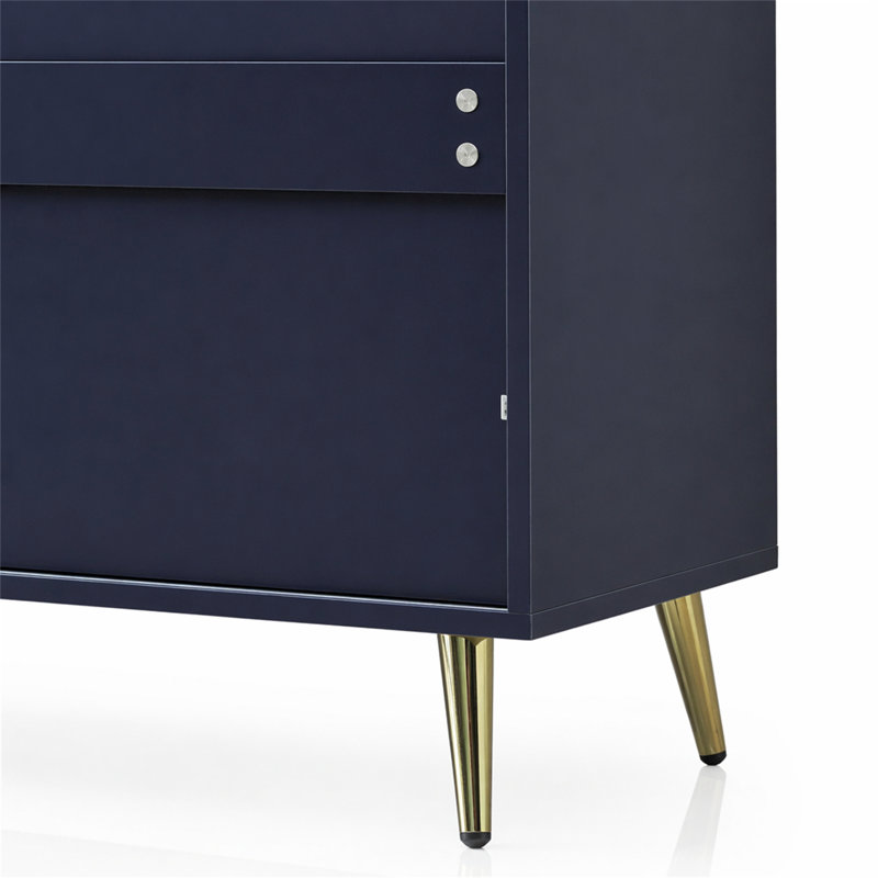 Armoire de rangement Buffet Modern, H 31 po x l 59,84 po x P 15,74 po, Marine