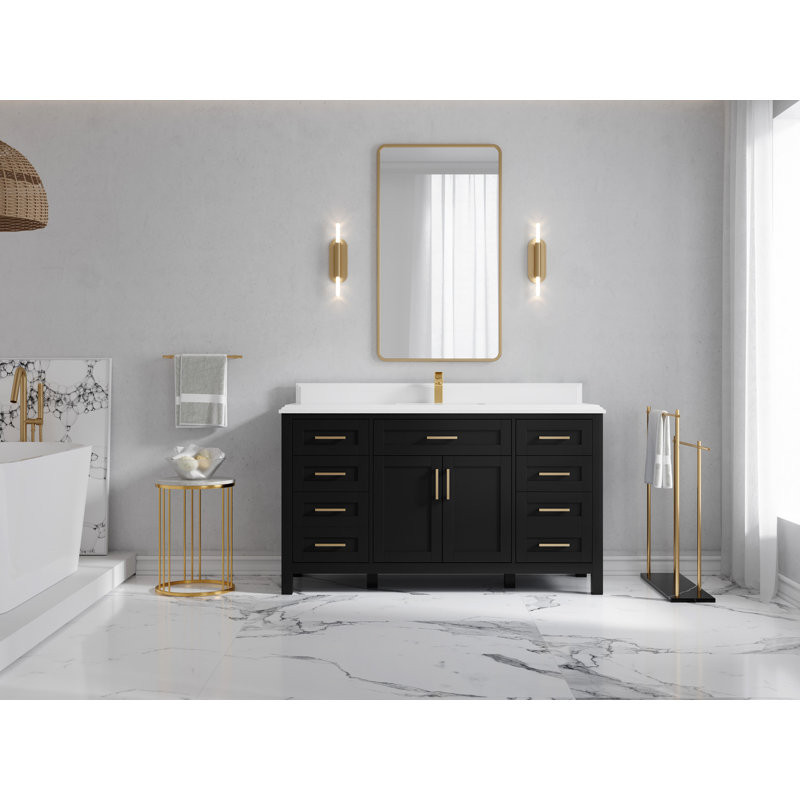 Ensemble de meuble-lavabo simple 60 "60", Blanc