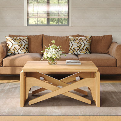 Transformer Coffee/Dining Table, Expandable Natural