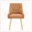Chaise de salle à manger rembourrée en cuir avec dossier capitonné Diamond-539492842