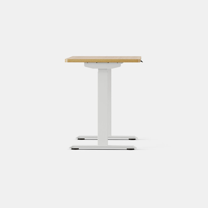 Duo Standing Desk, 47.3" H x 36" W x 24" D, Woodgrain, White
