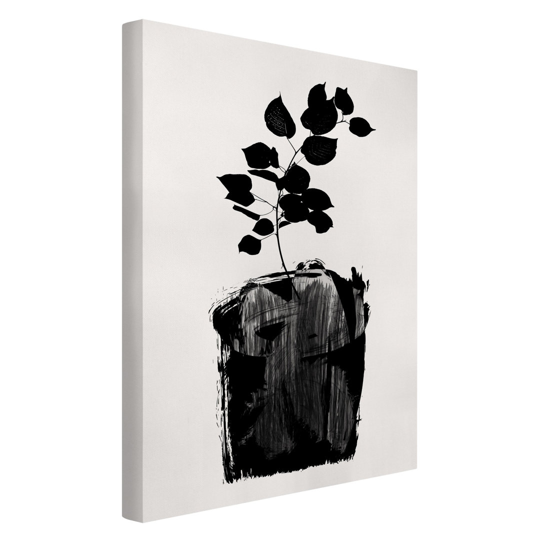 Leinwandbild Graphic Plant World – Black Leaves von Boris Draschoff