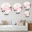 Marbre rose délicat abstrait V - art mural rond en métal abstrait-88629226