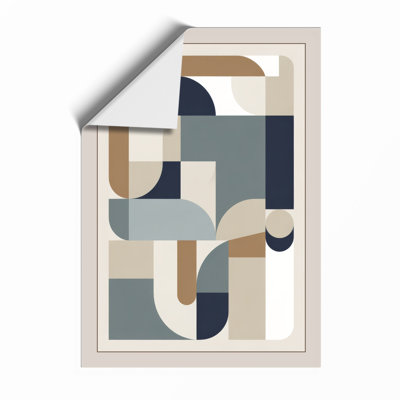 Geometric Equilibrium Mid-Century - Framed Print