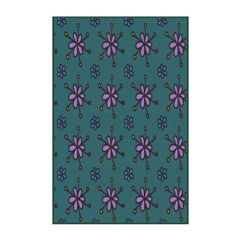 Tapis décoratif florale/rouge Auberon, Rectangle 3 pi x 5 pi