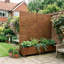 Metal Indoor/Outdoor Privacy Screen with Plant Pot - Slats-136293939