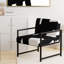 Chaise avec accoudoirs rembourrée dorée Uhler-315167039