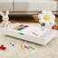 Table de jeu et organisateur de jouets 2-en-1 compatible Lego | Rangement blanc sous le lit (38 po x 18,7 po x 5,9 po)