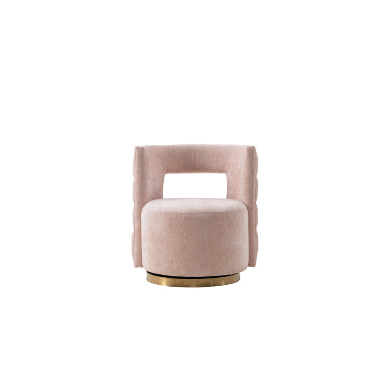 Khyia Upholstered Swivel Barrel Chair