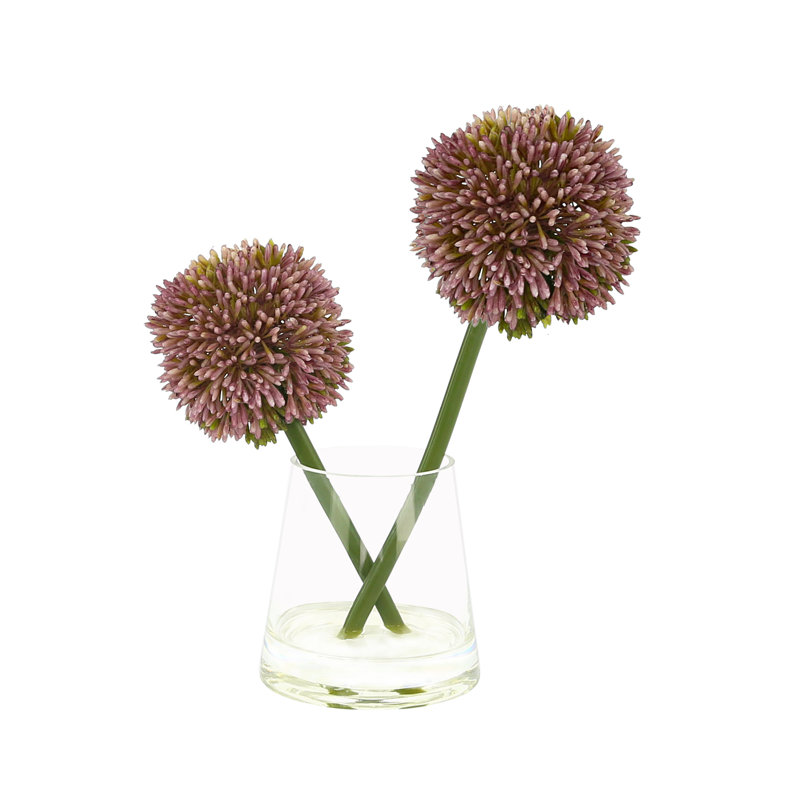 Pom-Pom Arrangement in a Glass Vase