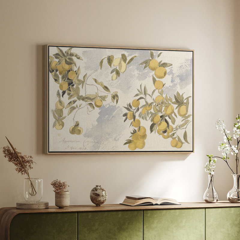 " Vintage Landscape - DCCXLI " Print, Natural Floater Framed Canvas, 17" H x 25" W x 2" D