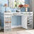 Mirrored Vanity Table 13-Drawer Faux-diamond Inlay-557422049