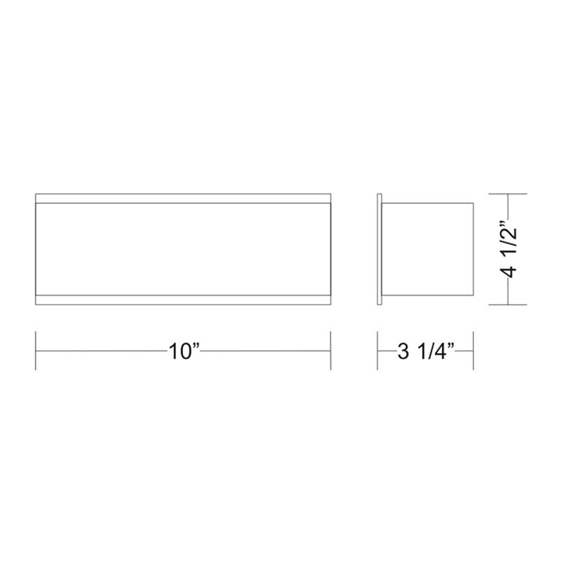 Toy 1 - Light Flush Mounted Sconce, White, 1 x 26 W CFL Lamping, 2.75" H x 9.88" W x 3.25" D