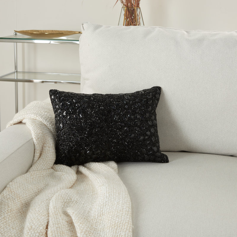  Luminescence Rectangular Pillow Cover and Insert, Black
