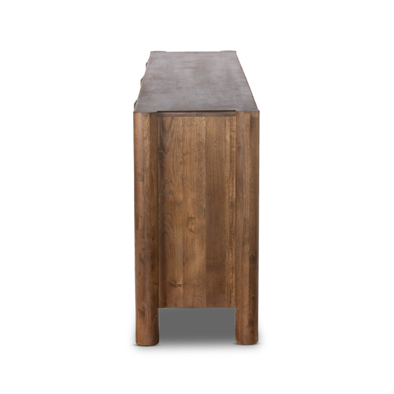 Ezri 98'' W Solid Wood Sideboard, Brown