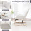Chaise berçante d'allaitement avec repose-pieds MINCETA, fauteuil de chambre de bébé moderne pour l'allaitement et la détente, fauteuil coulissant rembourré avec soutien de la tête, conception ergonomique à haut dossier pour la mère et le bébé qui allaite, blanc-1956776497