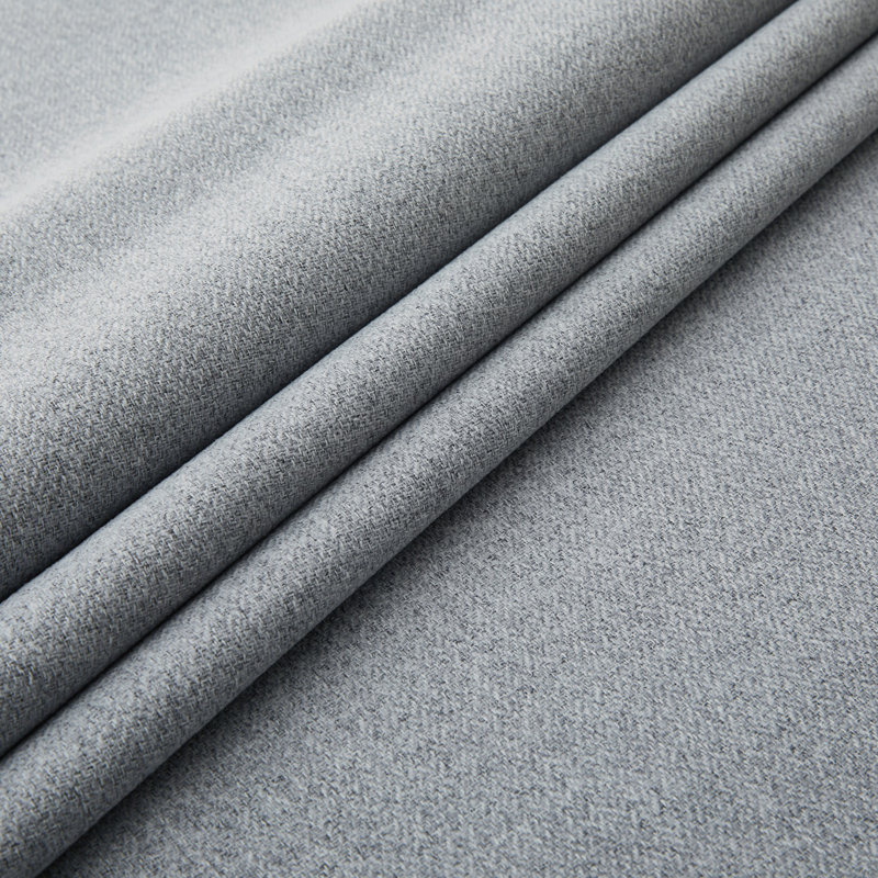 Linen Blend Blackout Curtain Panel Pair Single Panel, Grey
