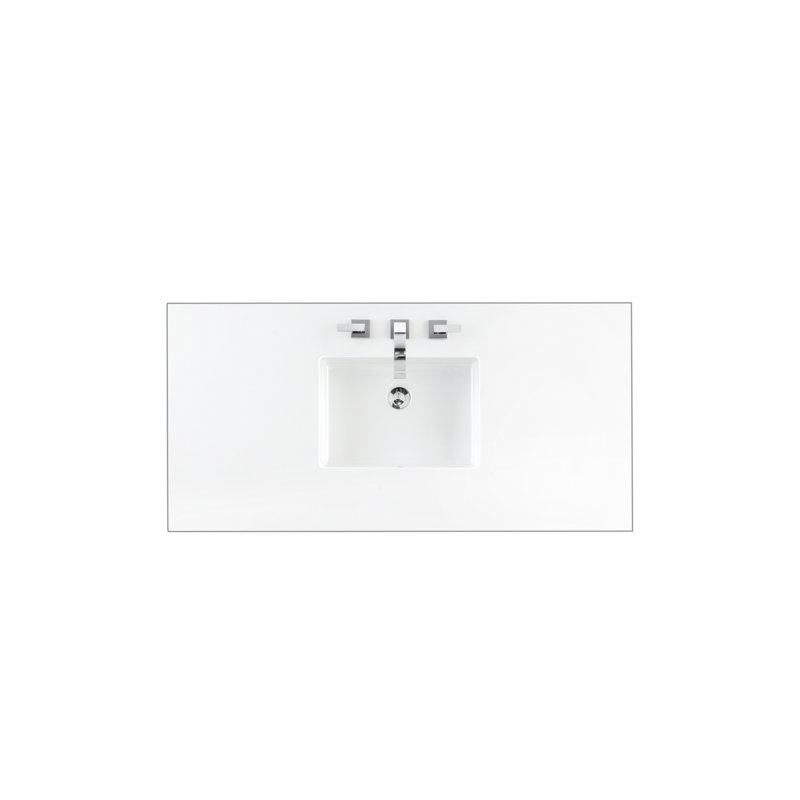 Brittany 48'' W Single Vanity, White Zeus, Smokey Celadon, 8" Widespread