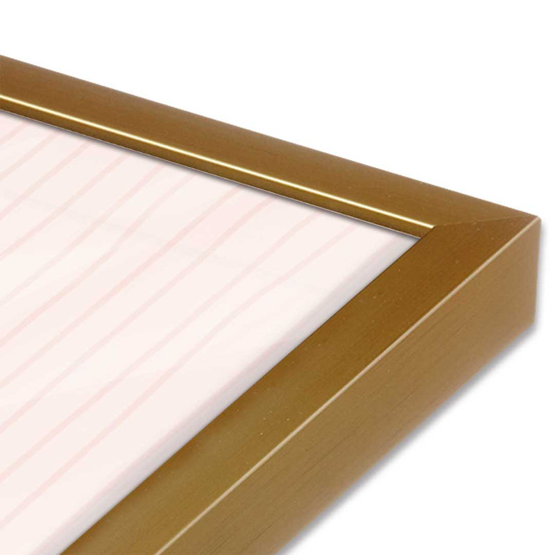 «Lennetta XVII Pink» par Lisa Audit, reproduction d'art, H 37,5 po x l 37,5 po, Doré